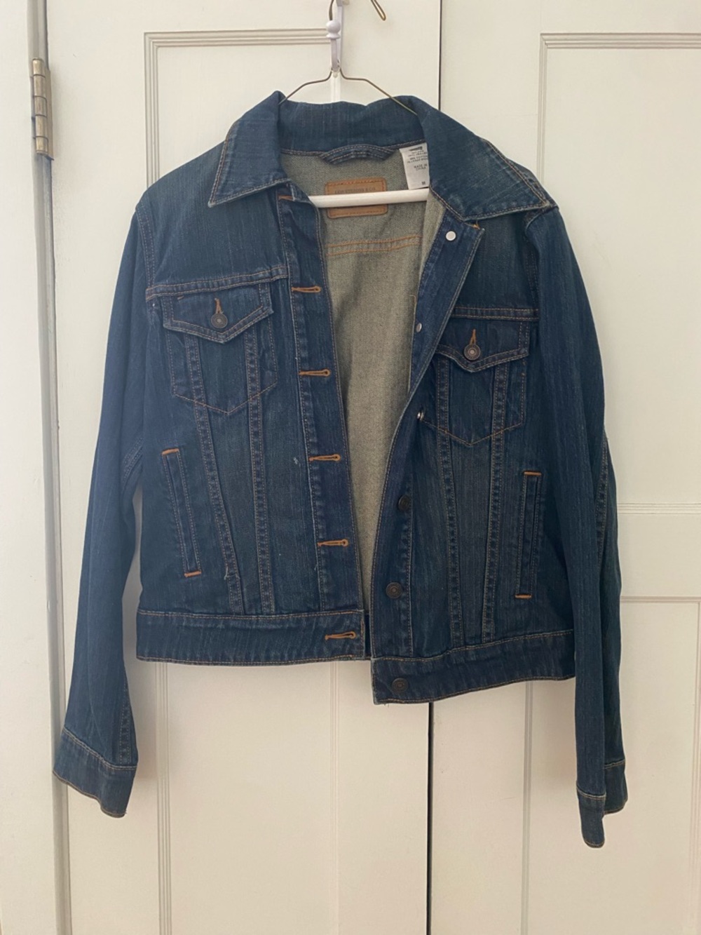 Classic Dark Blue Denim Jacket - Women
